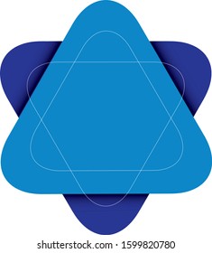 Logo of two triangles overlapping each other in blue