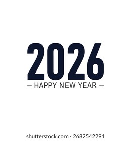 Logo type 2026 Vector Art letter design, Banner poster card, and 2026 calendar, creative new celebration, elegant eve background, 