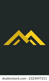Logo type AA graphic line vector icon