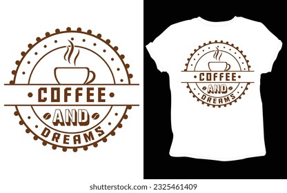 logo type coffee t-shirt design.