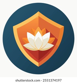 logo type colorful flower on white background