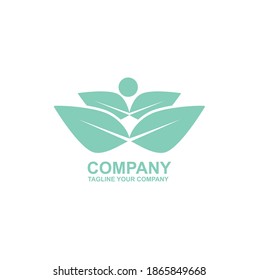 Conjunto corporativo de elementos florales de tipo de logotipo