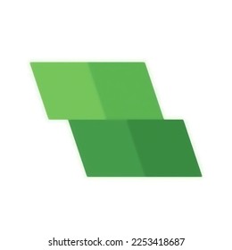 Logo type green diamond on white