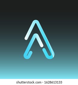 logo type A icon design template elements