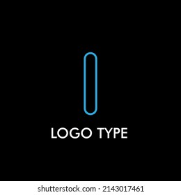 logo type with initial name for technology company sign, vector