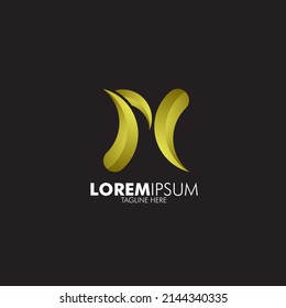 logo type with initial name for technology company sign, vector