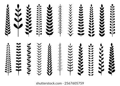 logo type laurel vector icons. Flat design for awards