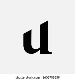 logo type letter U on white background with line letter symbol