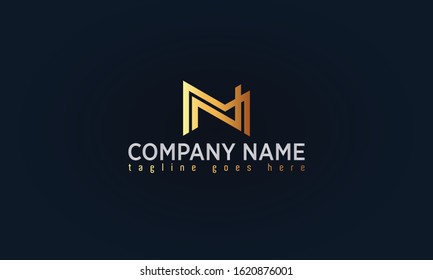 Logo Type M and N Gold Logo Design