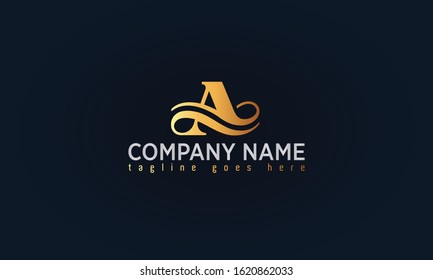 Logo Type Monogram Gold Logo Design