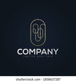 Logo-Typ Monogram Gold Logo-Design
