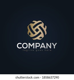 Logo-Typ Monogram Gold Logo-Design