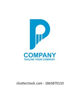 
Logo type p creative corporate set
