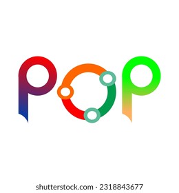 Logo type POP social company web and design