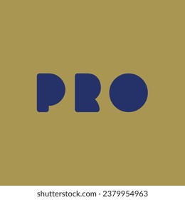 Logo Type PRO Blue Backgorund golden