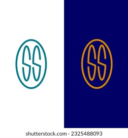 Logo type SS unique identity icon vector template