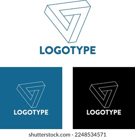 Logo type triangle shape, creative logo design