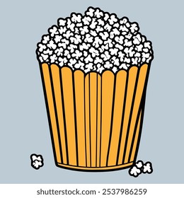 Tipo de logotipo Ilustración vectorial de palomitas