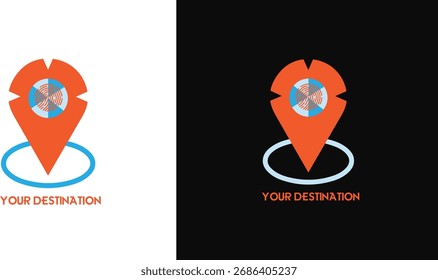 Tipo de logotipo Seu destino Tipografia T-Shirt Design