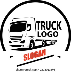 a logo with a typical truck image, suitable for a company or truck community