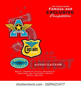 Logo typography slogan. Vector illustrations for printed t-shirts, screen printing