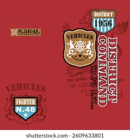 Logo typography slogan. Vector illustrations for printed t-shirts, screen printing