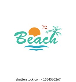 logo typography view of the beauty of the beach