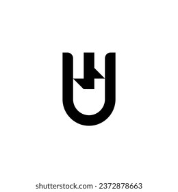 Logo u initial u vektor design illustration corporate