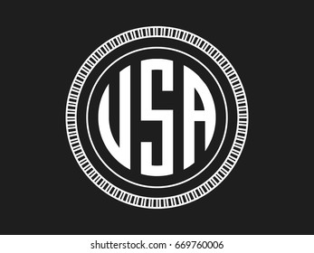 Logo of the United States of America in the form of coins