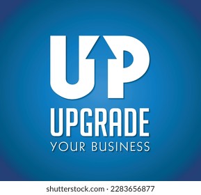 Logo - Upgrade your business - concept financial logo