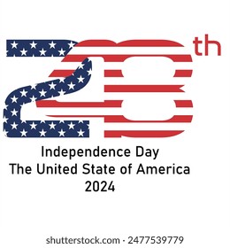 Logo USA Independence Day 248 th  year 2024