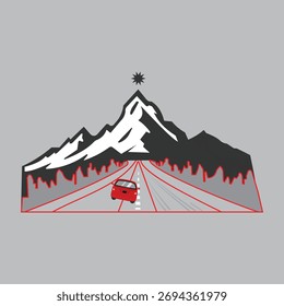 Logo usando montañas y una carretera como para la imagen - el Logo