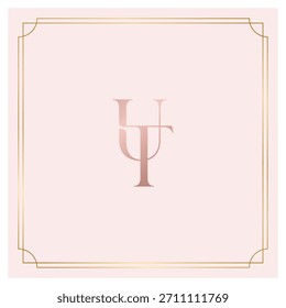Logo UT Monogramm UT Buchstaben UT Alphabet UT Hochzeit Monogramm, Hochzeit Logo, Logo Design, Monogramm monimal
