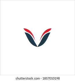logo v icon templet vector