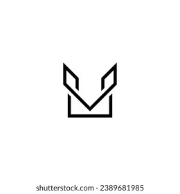Logo v initial v business vektor building company