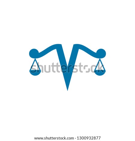 logo v initial law design