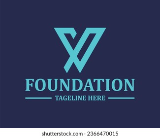 Logo v initial v vektor identity design