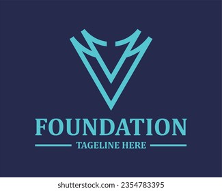 Logo V Initial-V-Vektorgrafik-Symbol 