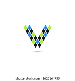 Logo V letter. Isolated on white background. Vector illustration, eps 10.