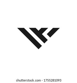 logo v t triangle abstract icon design symbol brand creative