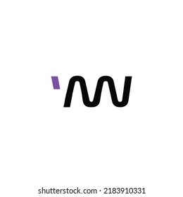 Logo V And W Font With Black And Purple Color