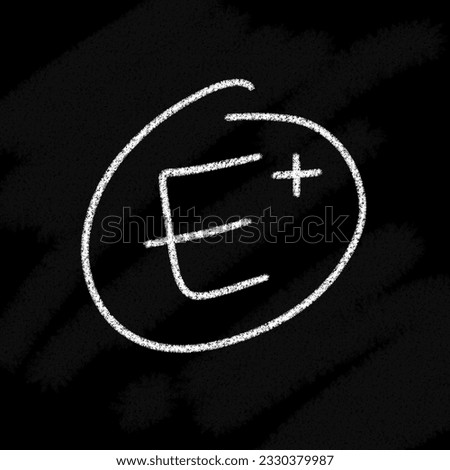 Logo value 10 20 30 40 50 60 70 80 90 100, A B C D E F, cross logo, mines, plus, exclamation mark and question mark, yes, no, check and cross false mark against black chalk board background