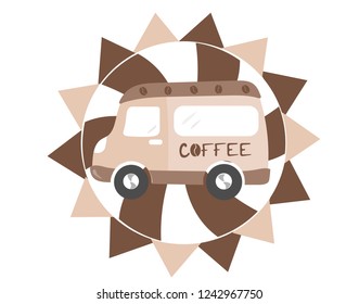 Logo for a van with coffee