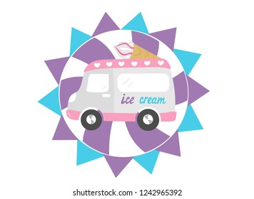 Logo for a van with ice cream