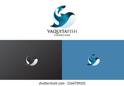 logotipo pez vaquita, animal protegido, peces raros, aptos para logotipos o símbolos y otros