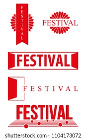 Logo variants set. Can be used for festival, party, conference etc. or for other purpose