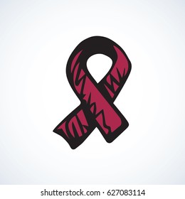 Logo of vascular plasma cells, mouth tumor, thrombophilia amyloidosis tolerance, adults with violation. Abstract line issue concept. Hand drawn doodle graphic emblem