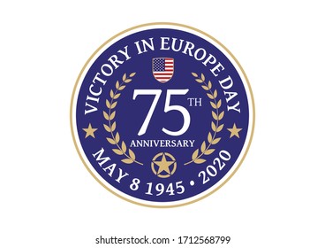 Logo For The V-E Day 75th Anniversary - 8 May 1945, The WII Victory In Europe Day 