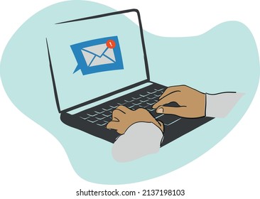 logo vector about checking email at the office