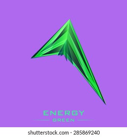logo vector abstract green energy icon isolated illustration